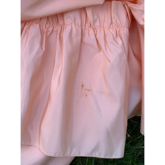 Vintage 70s Prom Dress Union Made Prairie Southern Belle Poof Sleeve MED TALL - Picture 9 of 10